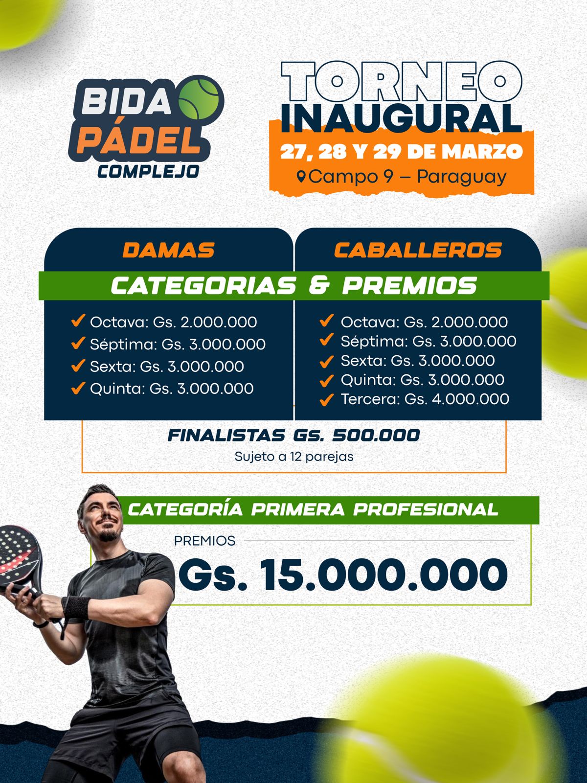 TORNEO INAUGURAL BIDA PADEL